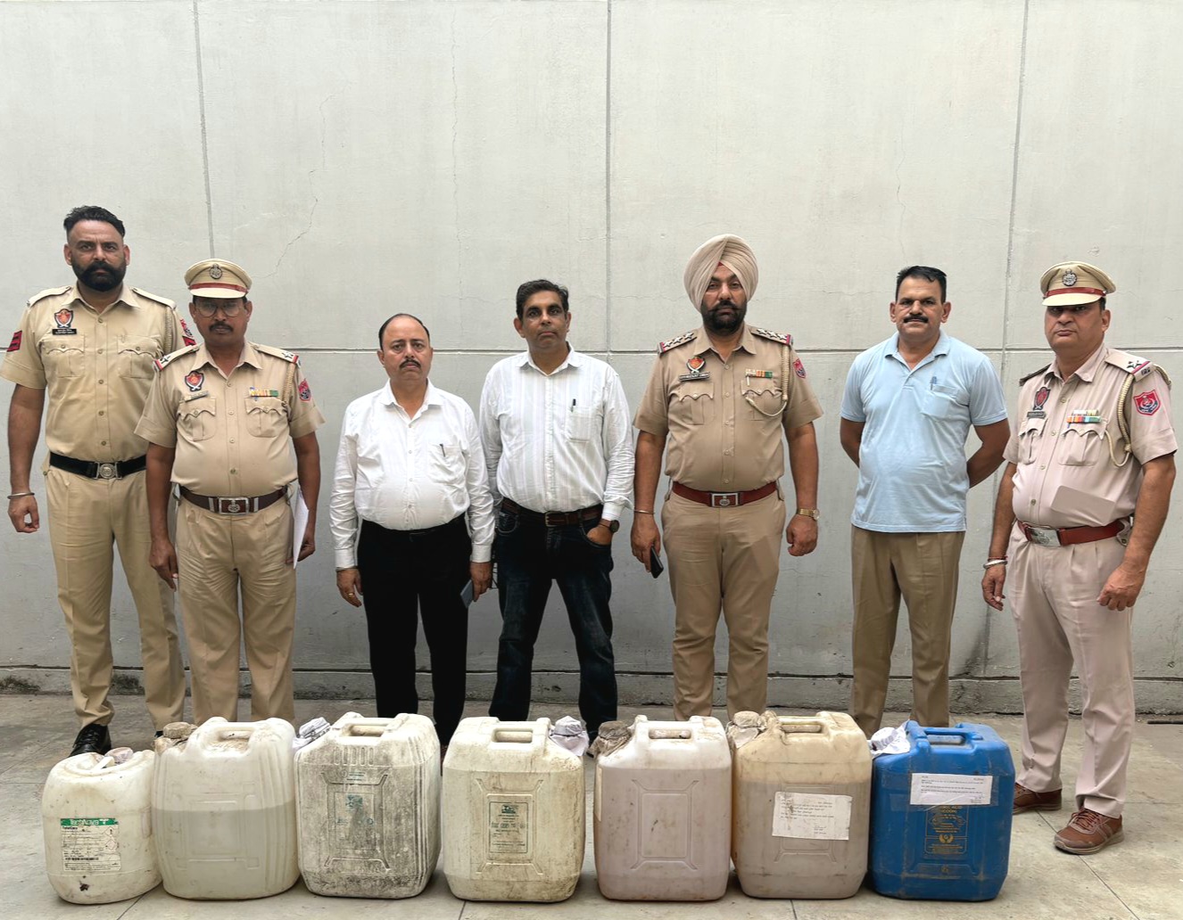 Excise department seized 245 liters of illegal liquor during the raid